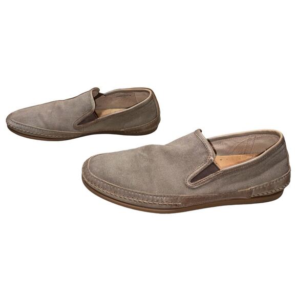 John Varvatos Star USA Gray Canvas Slip-On Loafers     Size: 10M main image 4